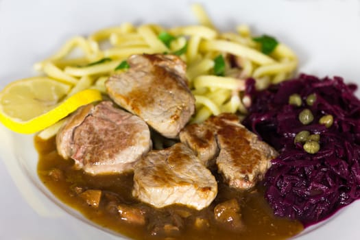 Medallions with sauce