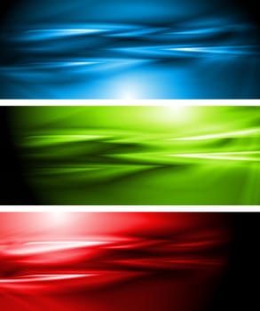 Set of colourful abstract banners. Vector eps 10