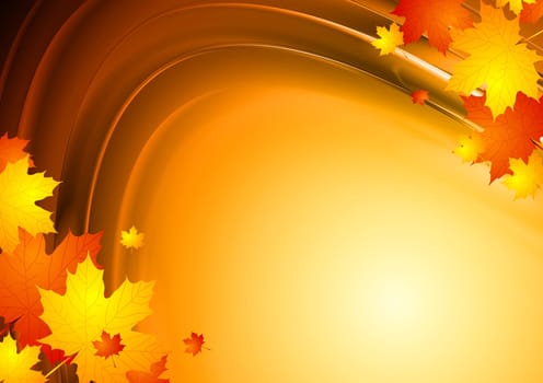 Orange autumn backdrop. Vector illustration eps 10