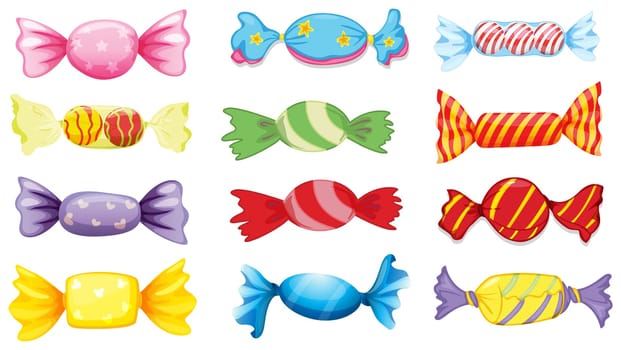 illustration of lollies on a white background