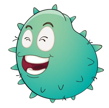 illustration of a monster face on a white background
