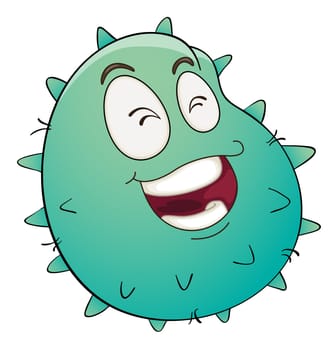 illustration of a monster face on a white background