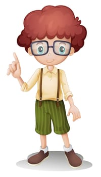 illustration of a boy on a white background