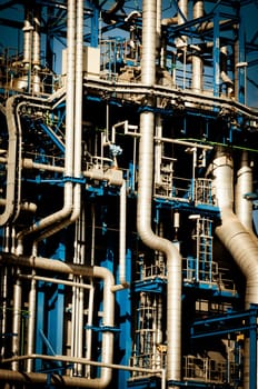 Industrial pipelines and ducts in a modern industry