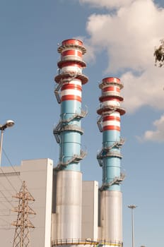 Industrial pipelines and ducts in a modern industry