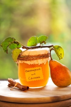 fruity pear jelly with Calvados