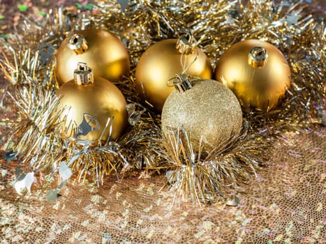 Christmas decorations on abstract background