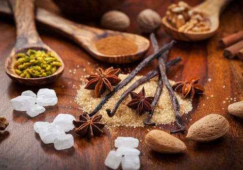 Aromatic baking ingredients for Christmas cookies