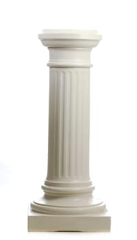 pillar isolated on white background with reflection