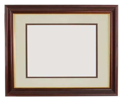 picture frame with matting isolated on white background