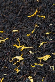 black tea leaves, texture