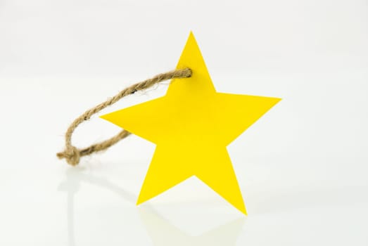 yellow star as banner with copyspace