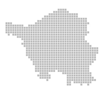 Map of pixels: Saarland