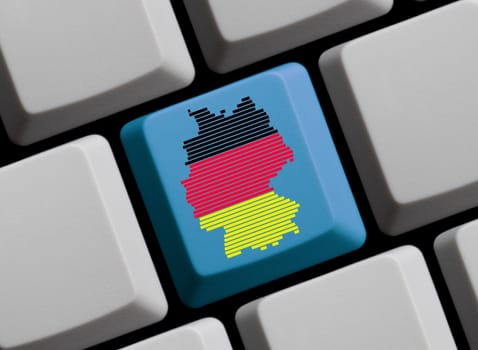 Map of Germany on the button