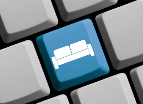 Sofa icon on computer keyboard