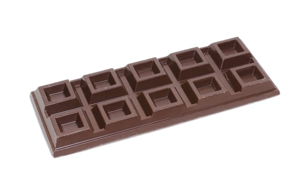 Chocolate bar isolated on white background