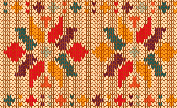 Vintage floral knitting seamless pattern useful for fashion and textile industry. Vector illustration layered for easy manipulation and custom coloring.