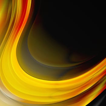 Bright waves on the black backdrop. Vector illustration eps 10