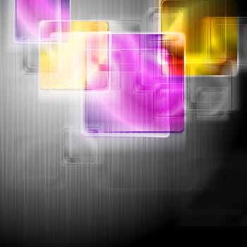 Abstract squares on the dark background. Vector illustration eps 10