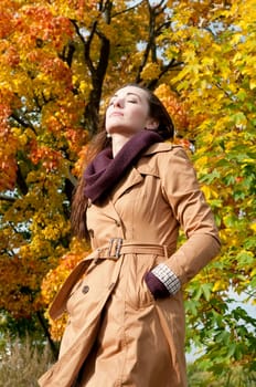 young woman sunbathing