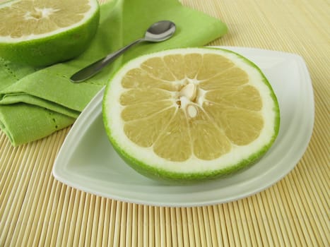Fruit meal with sweetie grapefruit