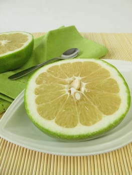 Fruit meal with sweetie grapefruit