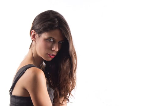 Pretty young woman with beautiful hair