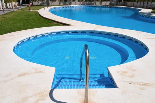 Big blue swimming pool
