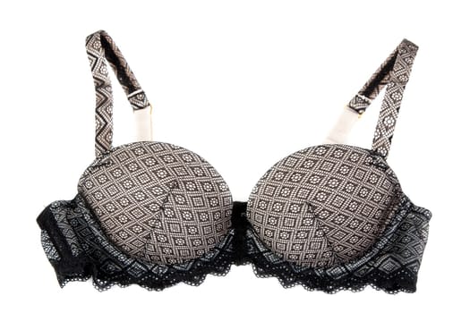 Stylish bra isolated on white background