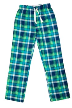 Plaid pants isolated on white background