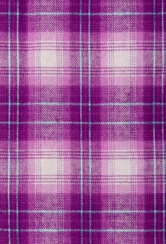 Purple cloth, checkered background.