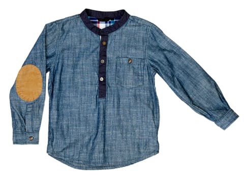 denim shirt isolated on white background