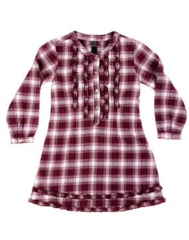 Checkered shirt isolated on white background