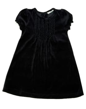 Black children's dress on a white background