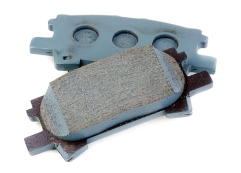 Set of brake pads, isolate on white