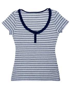 Women's Sports striped shirt. Isolate on white