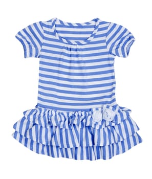 striped baby dress isolated on white background