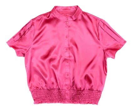 red satin blouse Women's Fashion isolated on white background
