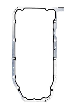 metal-rubber gasket crankcase car, isolate on white