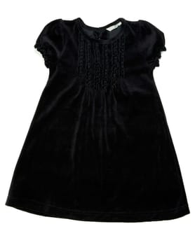 Black children's dress on a white background