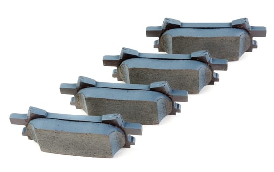Set of brake pads, isolate on white