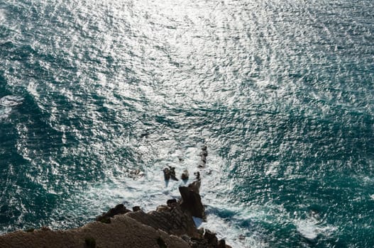 Sea surface detail in the Atlantic portuguese coast