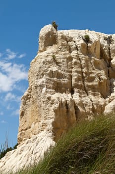 Sandstone cliffs in Gale beach, Comporta , Portugal