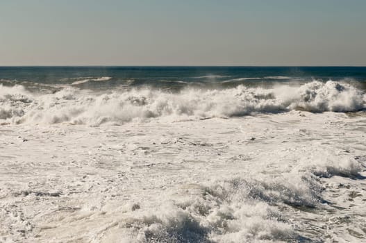 Rough sea in the northern coast of Portugal