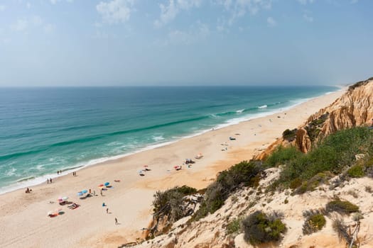 Sandstone cliffs in Gale beach, Comporta , Portugal