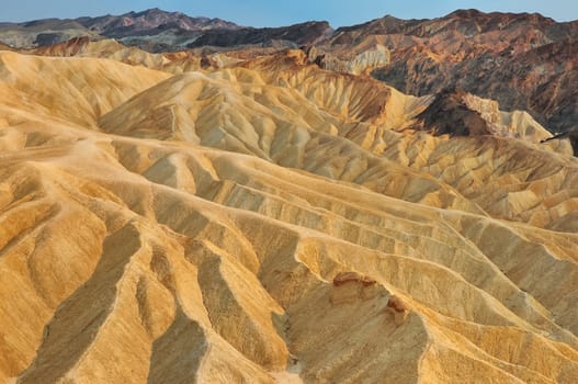 Death valley Zabriskie point landscape desert view
