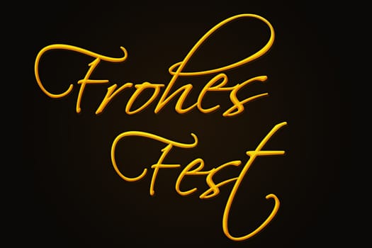 Frohes Fest as a kind of golden illustration to use for web and presentations