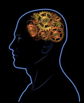 Abstract image - Gears In The Head - Brain - Intelligence - Thinking