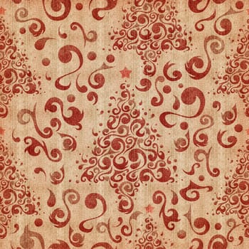 Vintage Christmas jean fabric seamless pattern background.