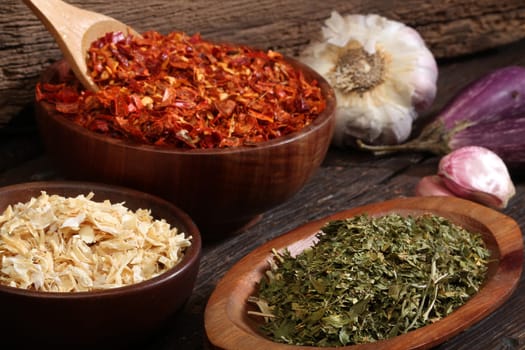 Different spices. Various colours and textures